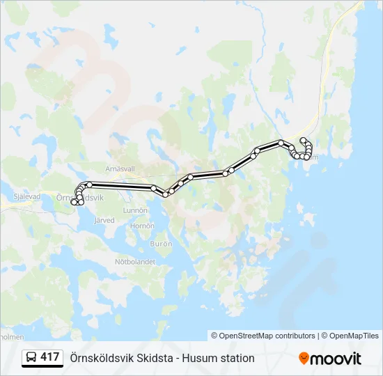 417 Bus Line Map