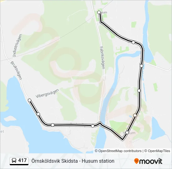 417 Bus Line Map