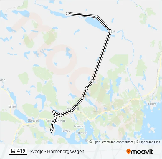 419 Bus Line Map