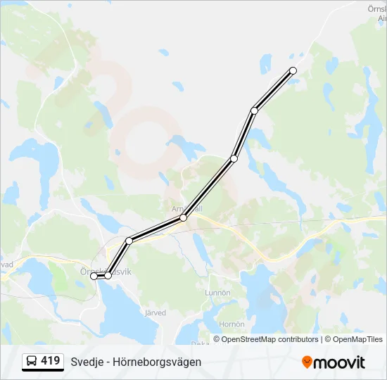 419 Bus Line Map