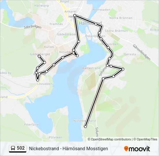 502 Bus Line Map