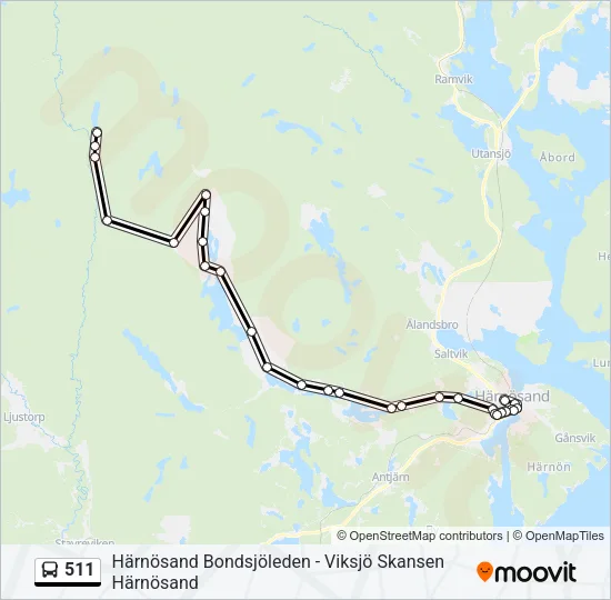 511 Bus Line Map