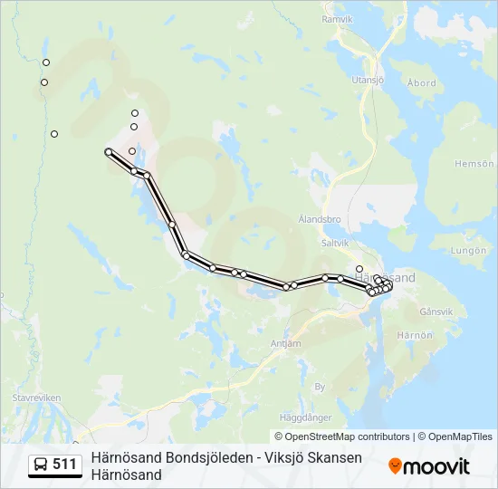 511 Bus Line Map