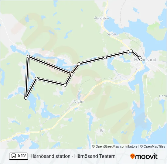 512 Bus Line Map