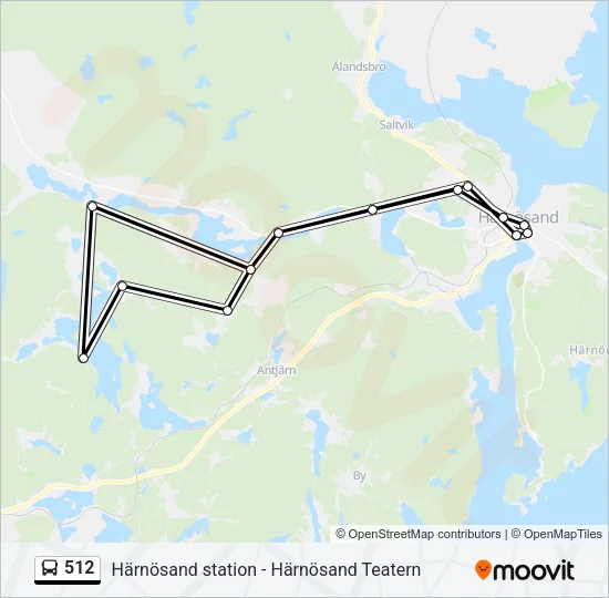 512 Bus Line Map