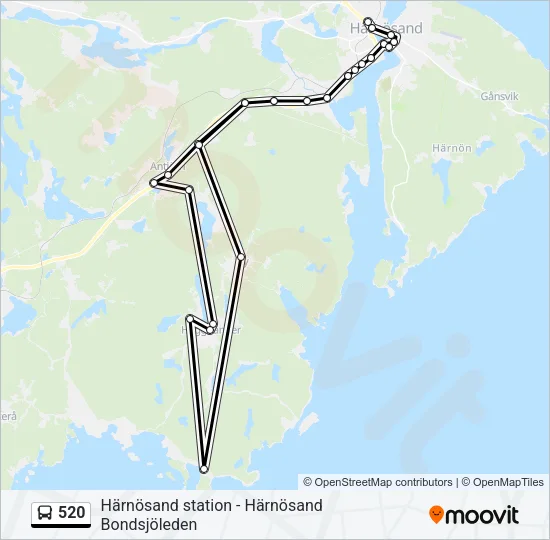 520 Bus Line Map