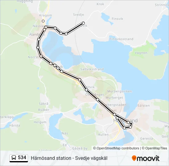 534 Bus Line Map