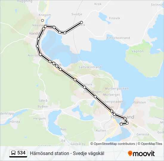 534 Bus Line Map