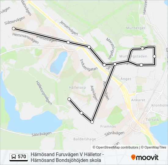 570 Bus Line Map