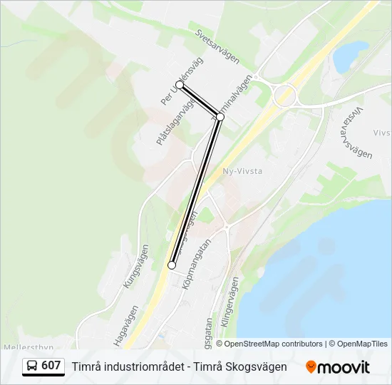 607 Bus Line Map