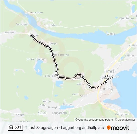 631 Bus Line Map