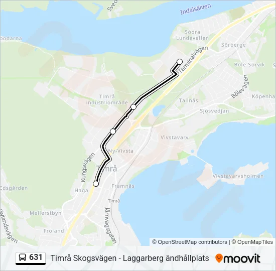 631 Bus Line Map