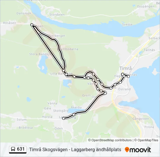 631 Bus Line Map