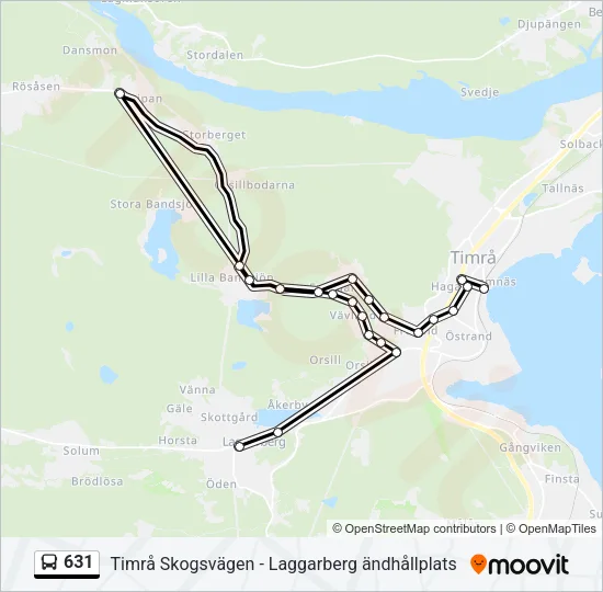 631 Bus Line Map
