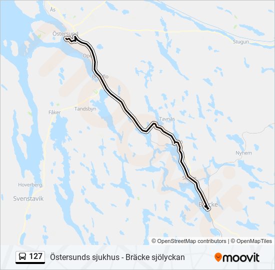 127 Route: Schedules, Stops & Maps - Östersund Busstation (Updated)