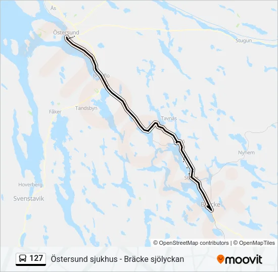 127 Bus Line Map