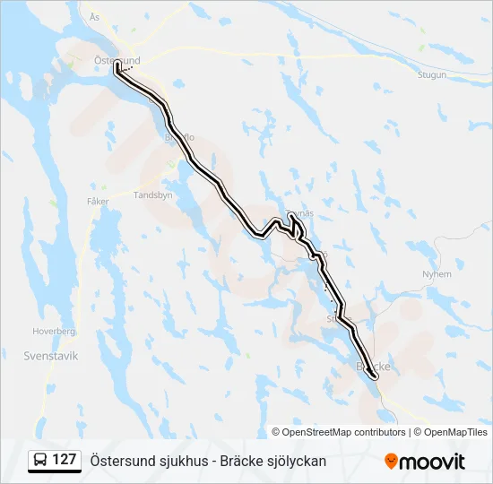 127 Bus Line Map