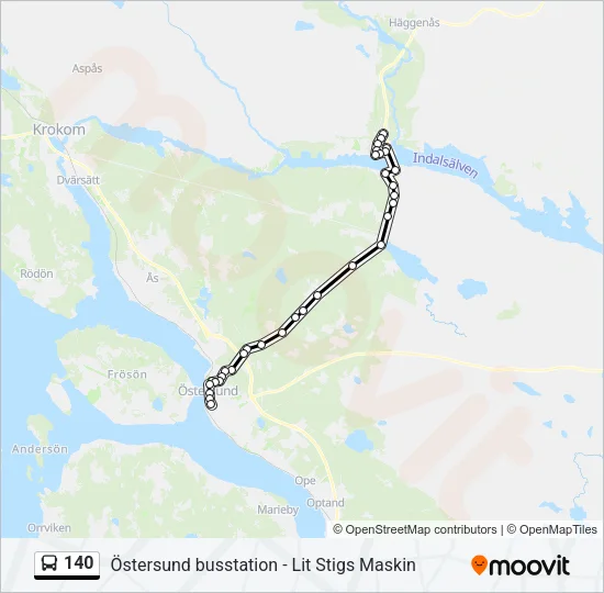 140 Bus Line Map