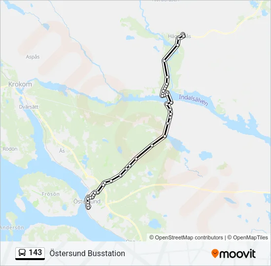143 Bus Line Map