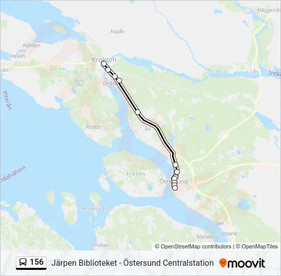 156 Bus Line Map