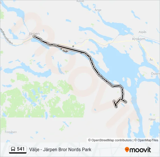 541 Bus Line Map