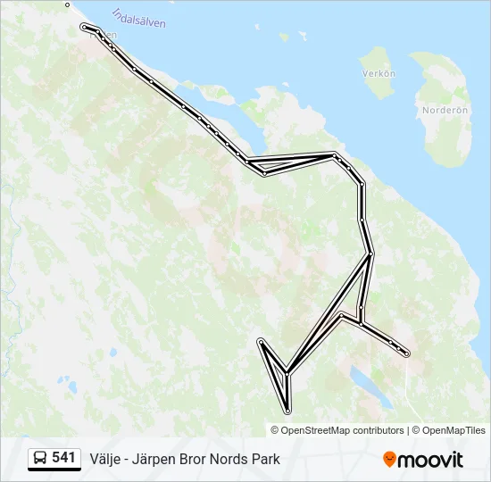 541 Bus Line Map
