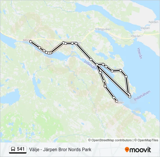 541 Bus Line Map