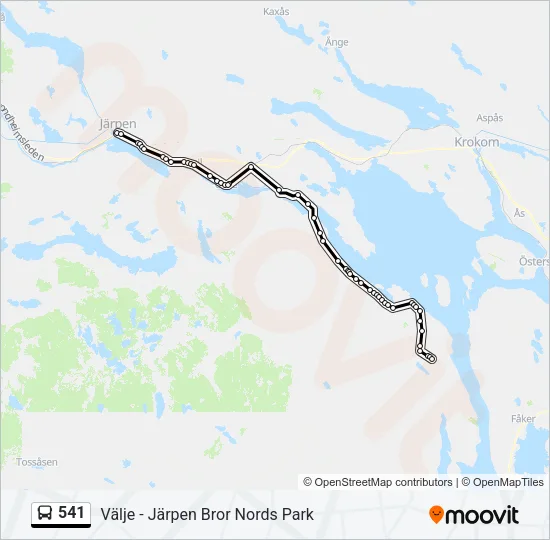 541 Bus Line Map