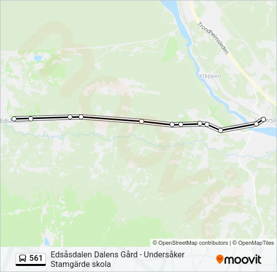 561 Bus Line Map