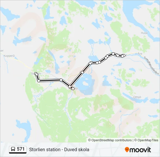 571 Bus Line Map