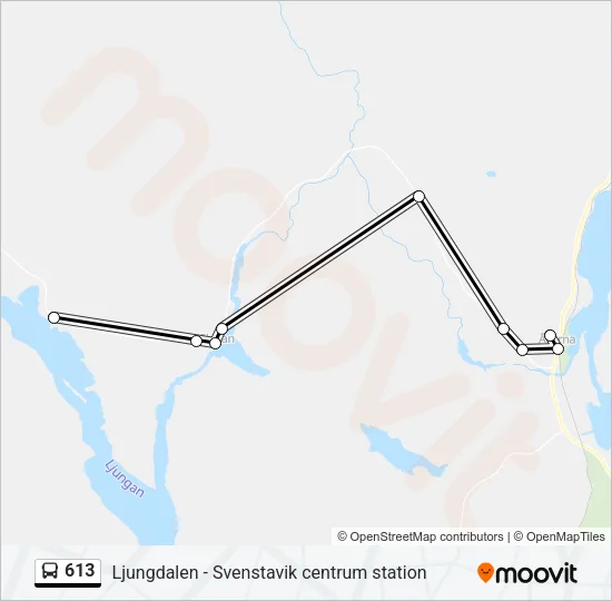 613 Bus Line Map