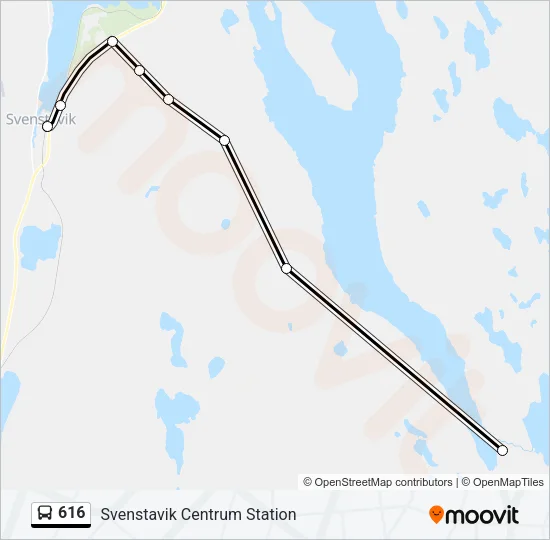 616 Bus Line Map