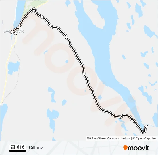 616 Bus Line Map