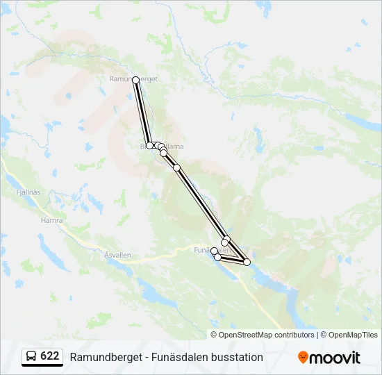 622 Bus Line Map