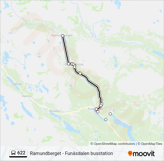 622 Bus Line Map