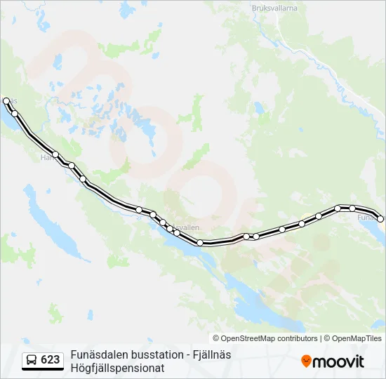 623 Bus Line Map
