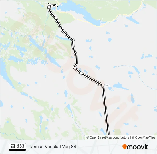 633 Bus Line Map