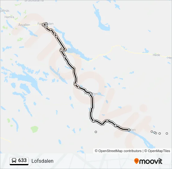 633 Bus Line Map