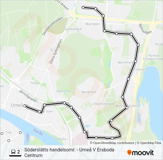 2 Bus Line Map