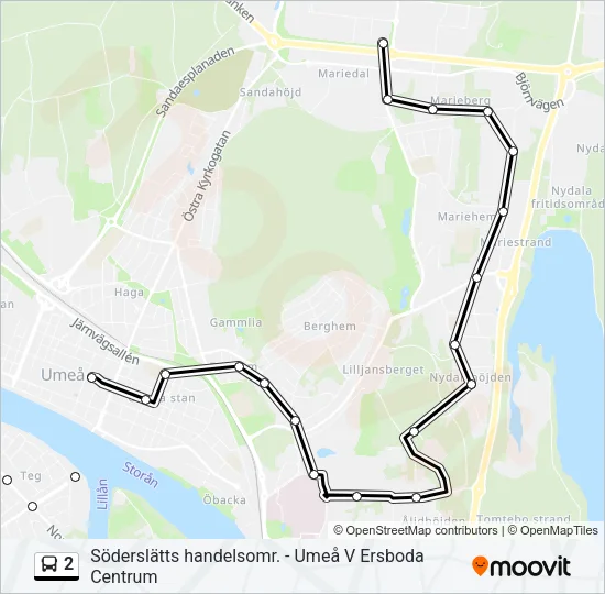 2 Bus Line Map