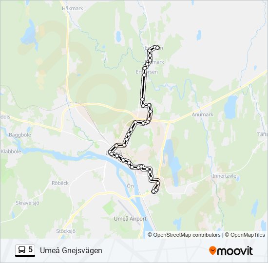 5 bus Line Map