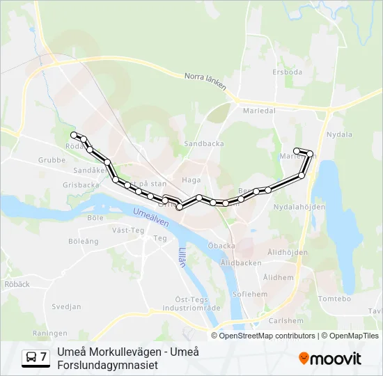 7 Bus Line Map