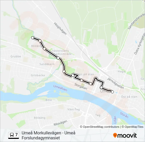 7 Bus Line Map