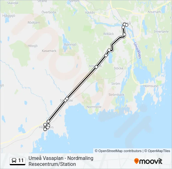 11 Bus Line Map