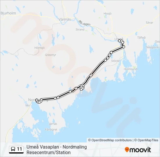 11 Bus Line Map