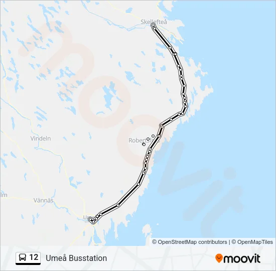 12 Bus Line Map