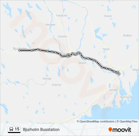 15 Bus Line Map