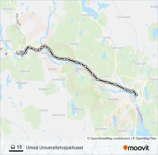 15 Bus Line Map