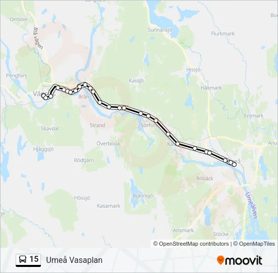 15 Bus Line Map