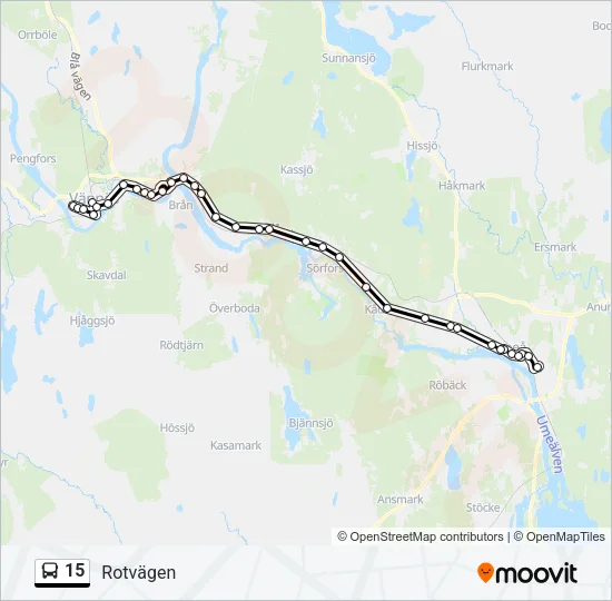 15 Bus Line Map